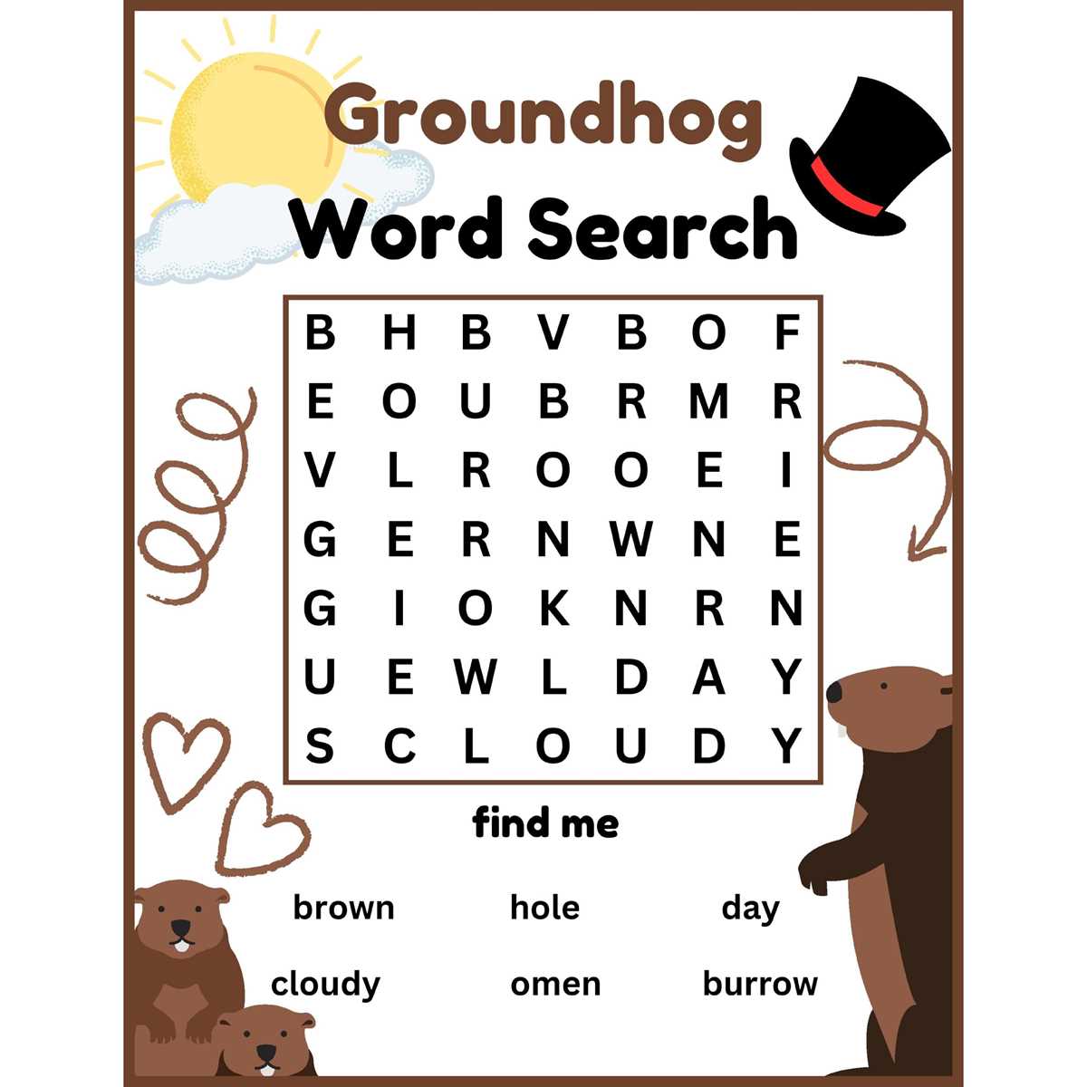 printable word search puzzles for kindergarten