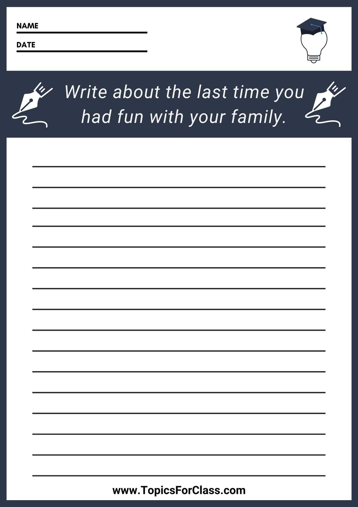 printable writing prompts