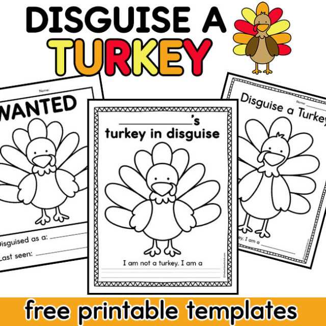 free printable turkey in disguise printable