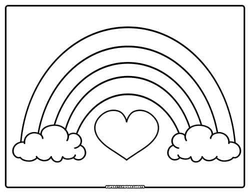 coloring rainbow printable coloring rainbow printable