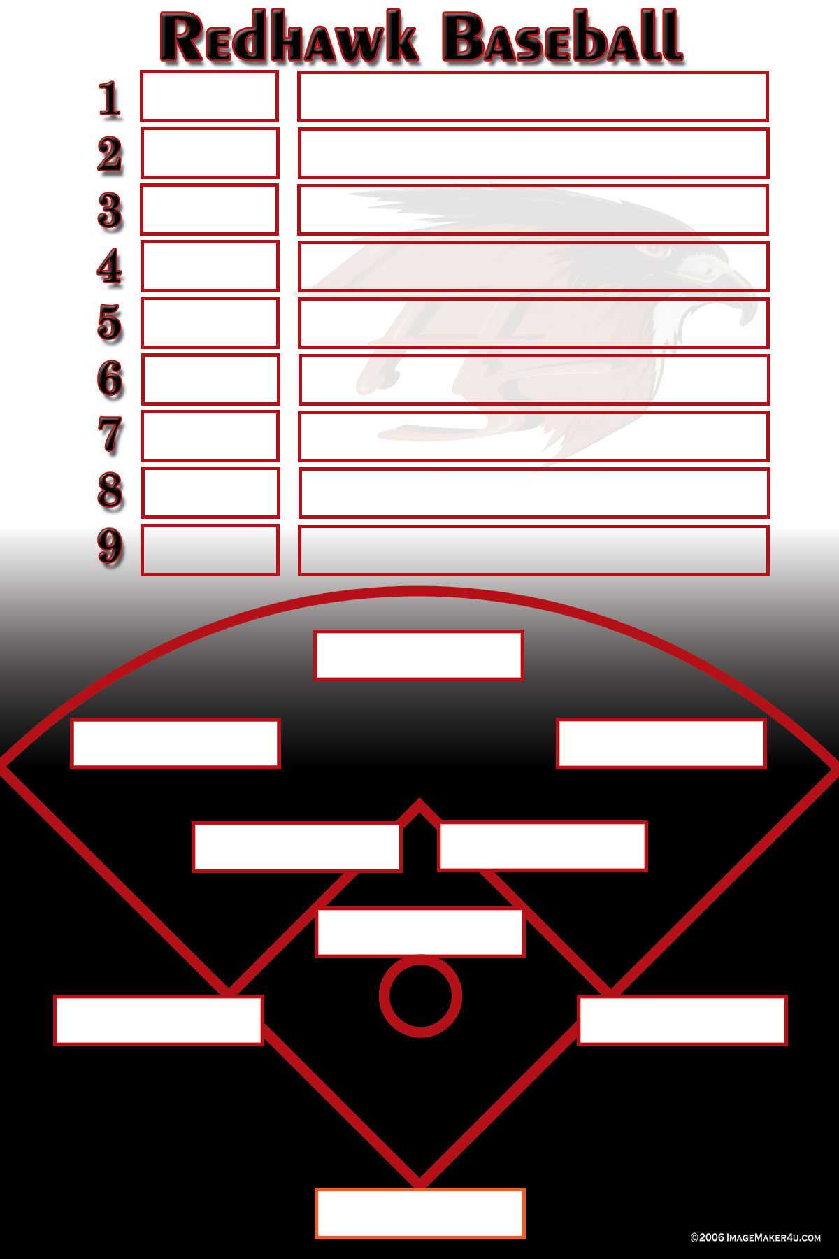 softball batting lineup sheet printable