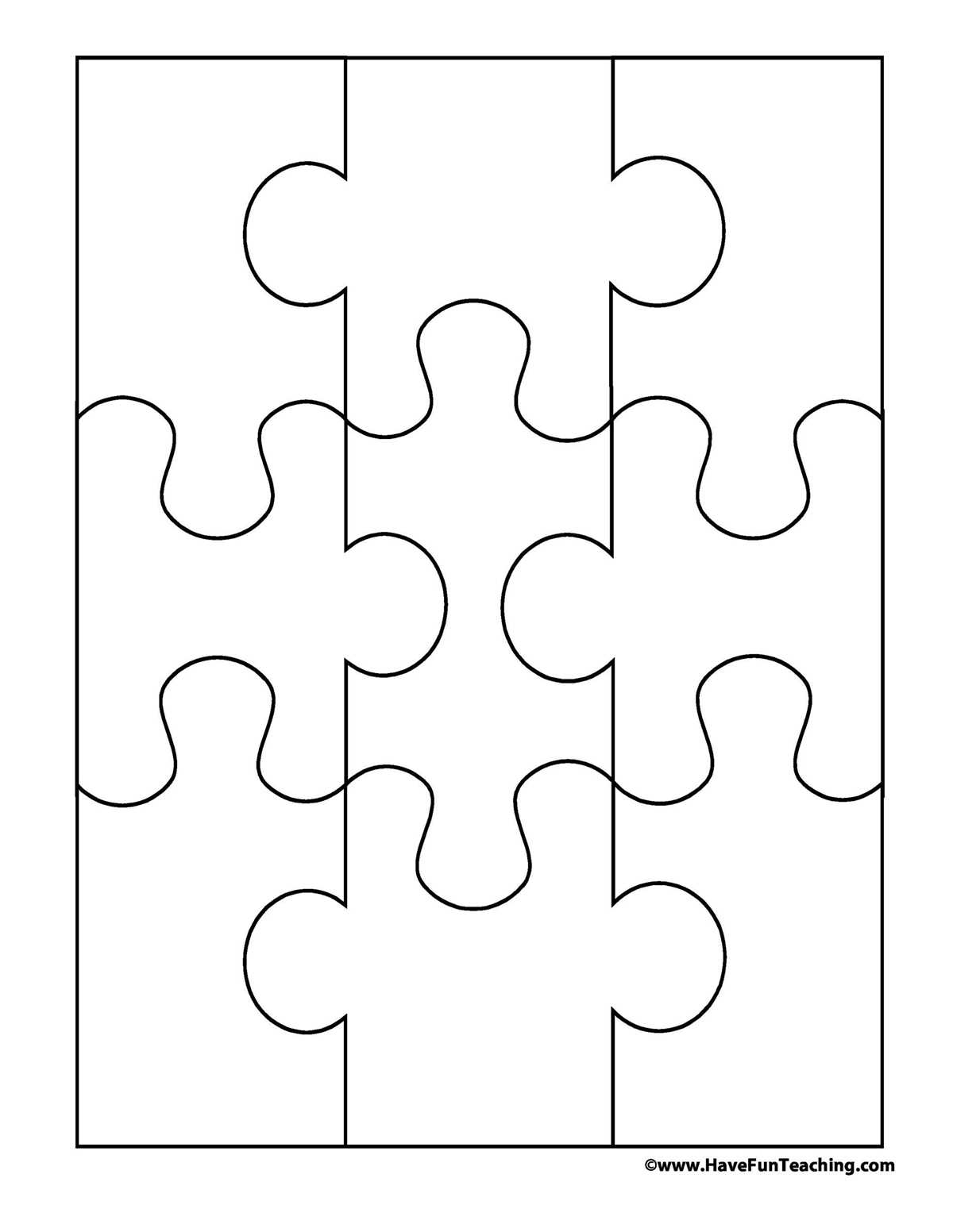 puzzle pieces printable template puzzle pieces printable template