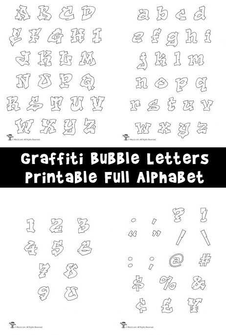 bubble letters alphabet printable
