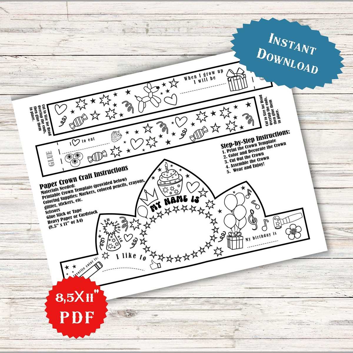printable paper crown