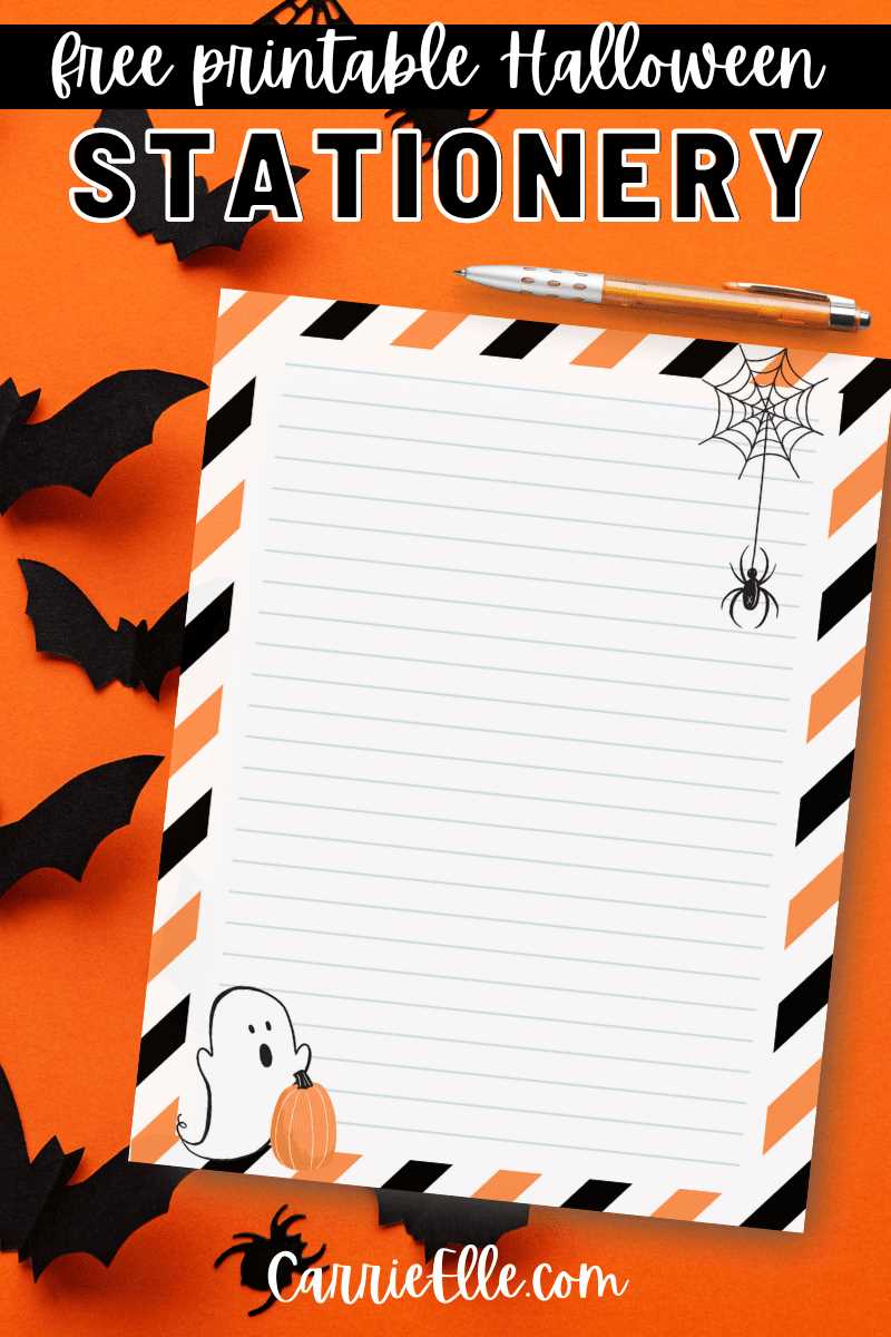 halloween printable stationery