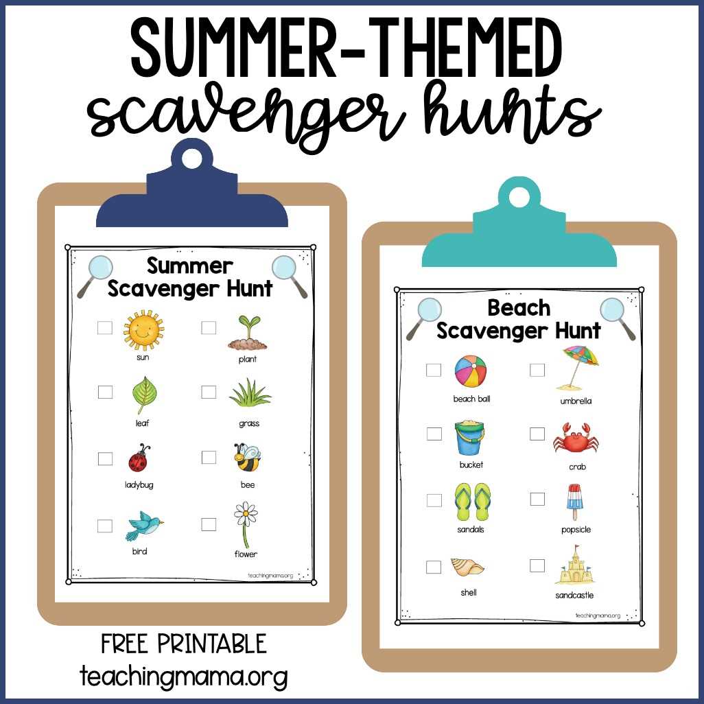 summer scavenger hunt printable summer scavenger hunt printable