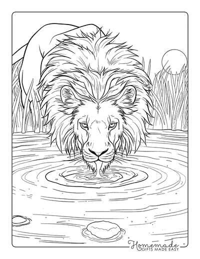 lion coloring pages printable