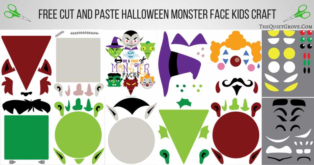 printable monster faces printable monster faces