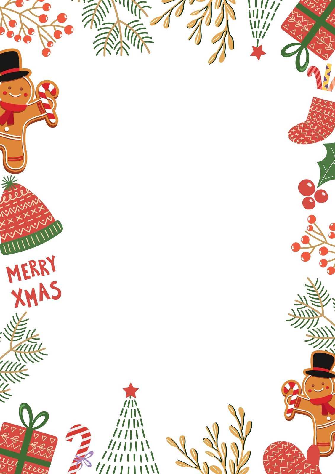 printable christmas border paper