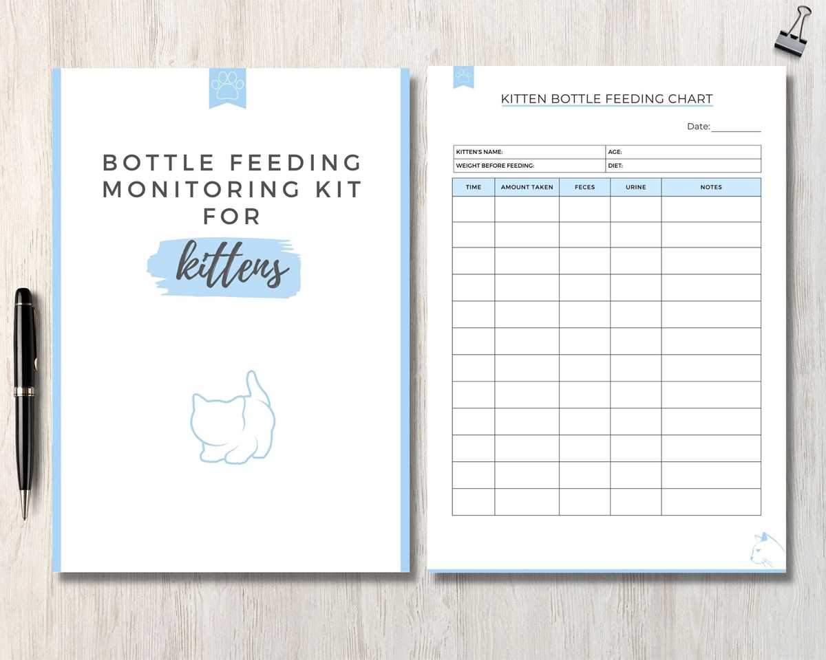 printable kitten feeding chart printable kitten feeding chart