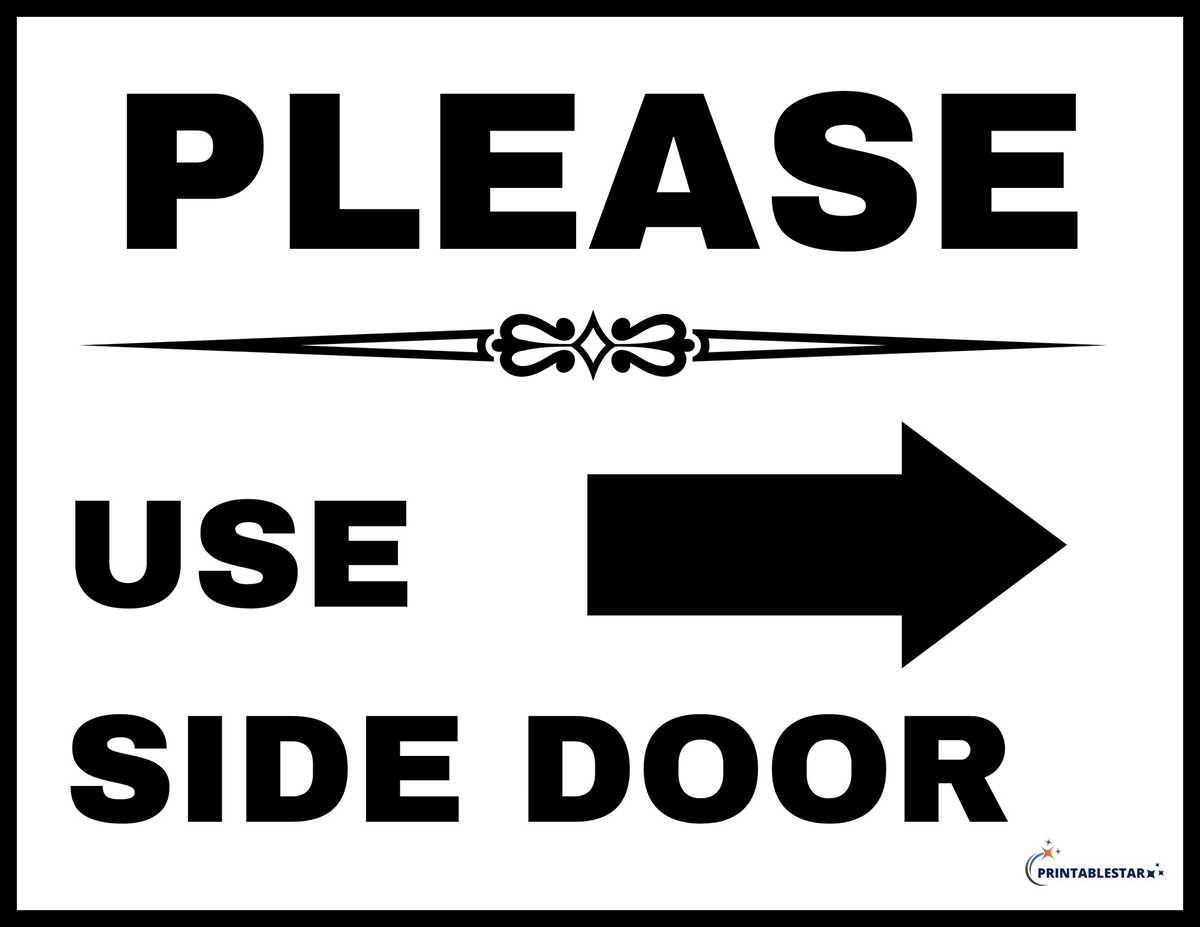 printable please use other door sign