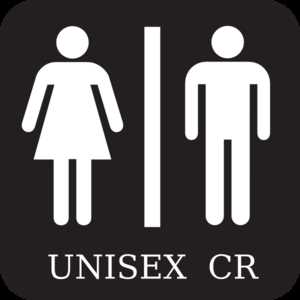 printable symbol restroom sign
