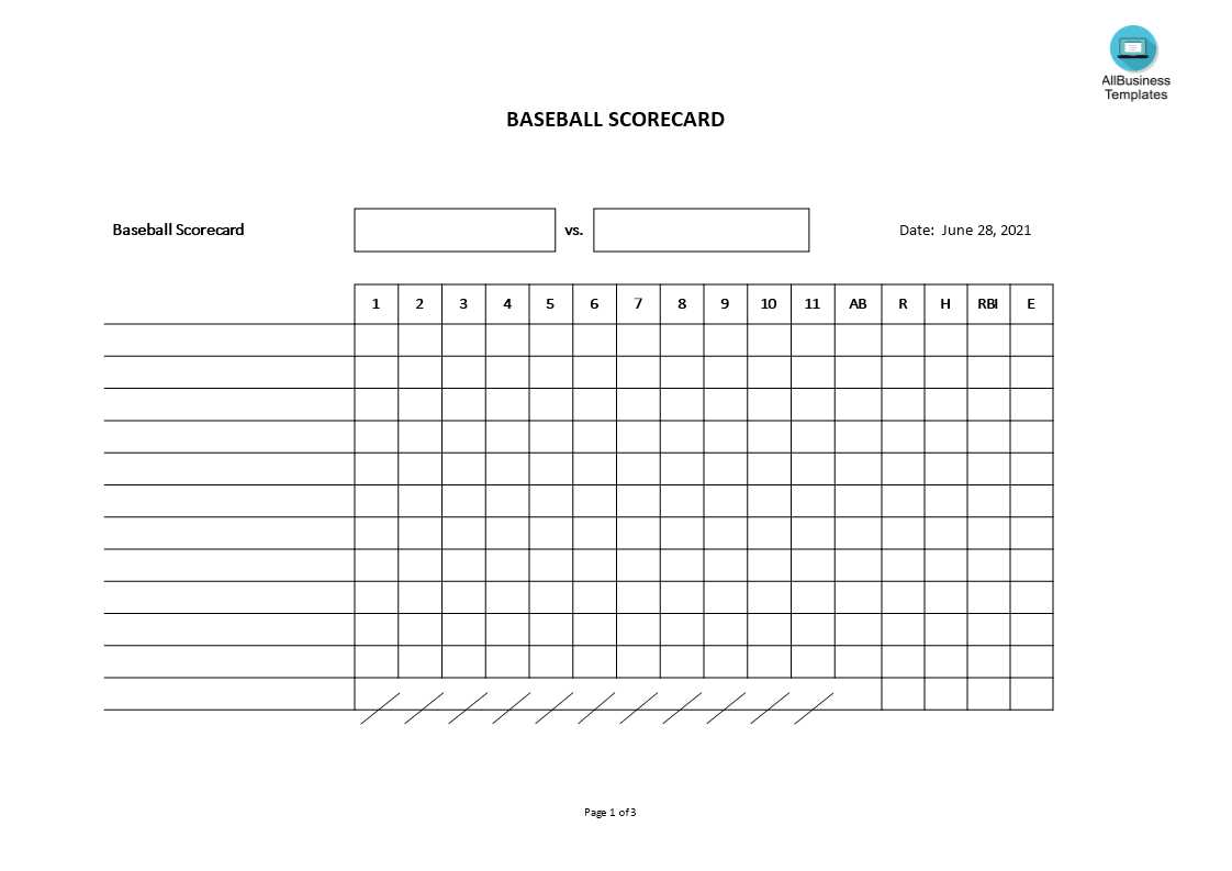 printable score sheet baseball