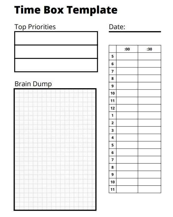 time blocking template printable time blocking template printable