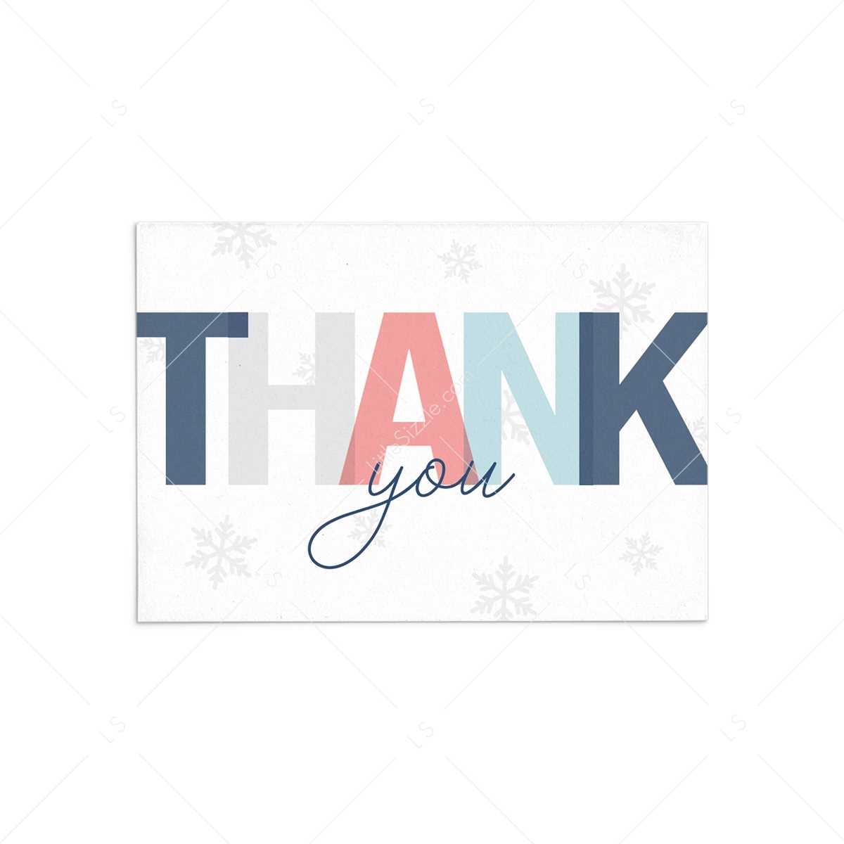 winter thank you note printable