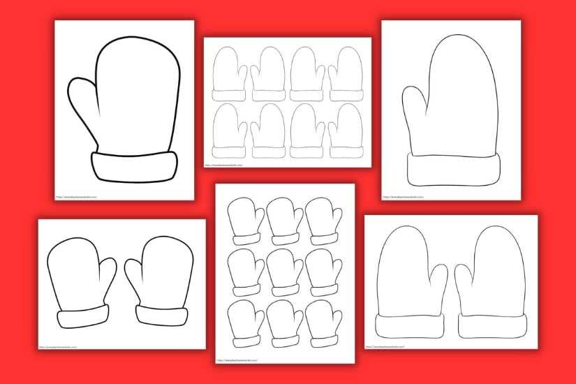mitten outline printable mitten outline printable