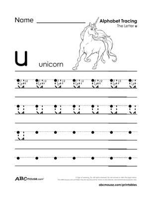 free printable letter u worksheets for preschool