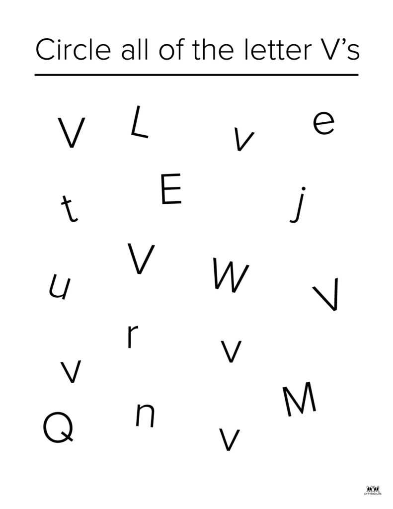 letter v printable
