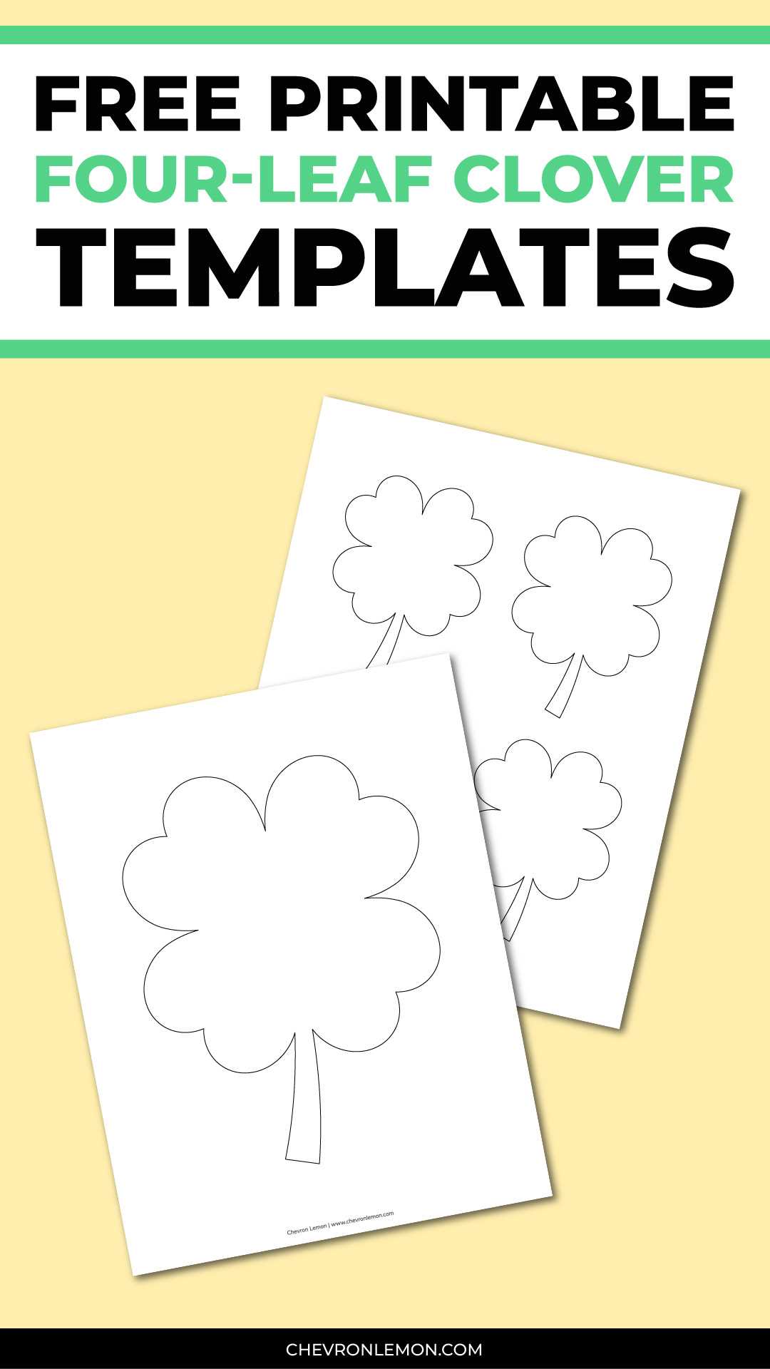 four leaf clover printable template four leaf clover printable template
