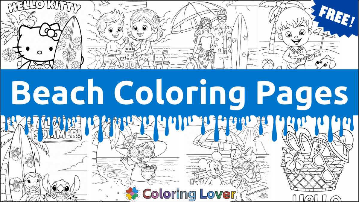 beach coloring pages free printable beach coloring pages free printable