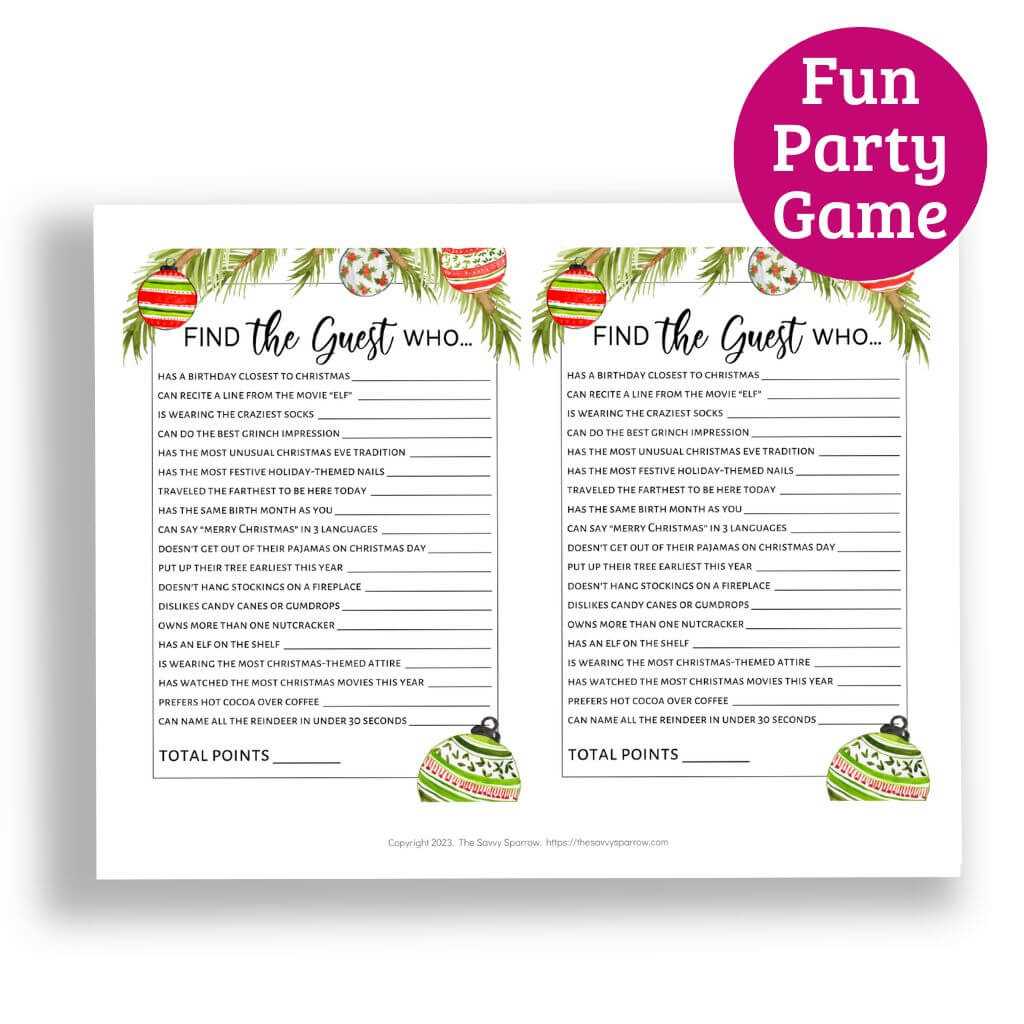 free printable christmas family games