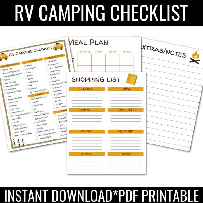 rv printable checklist rv printable checklist