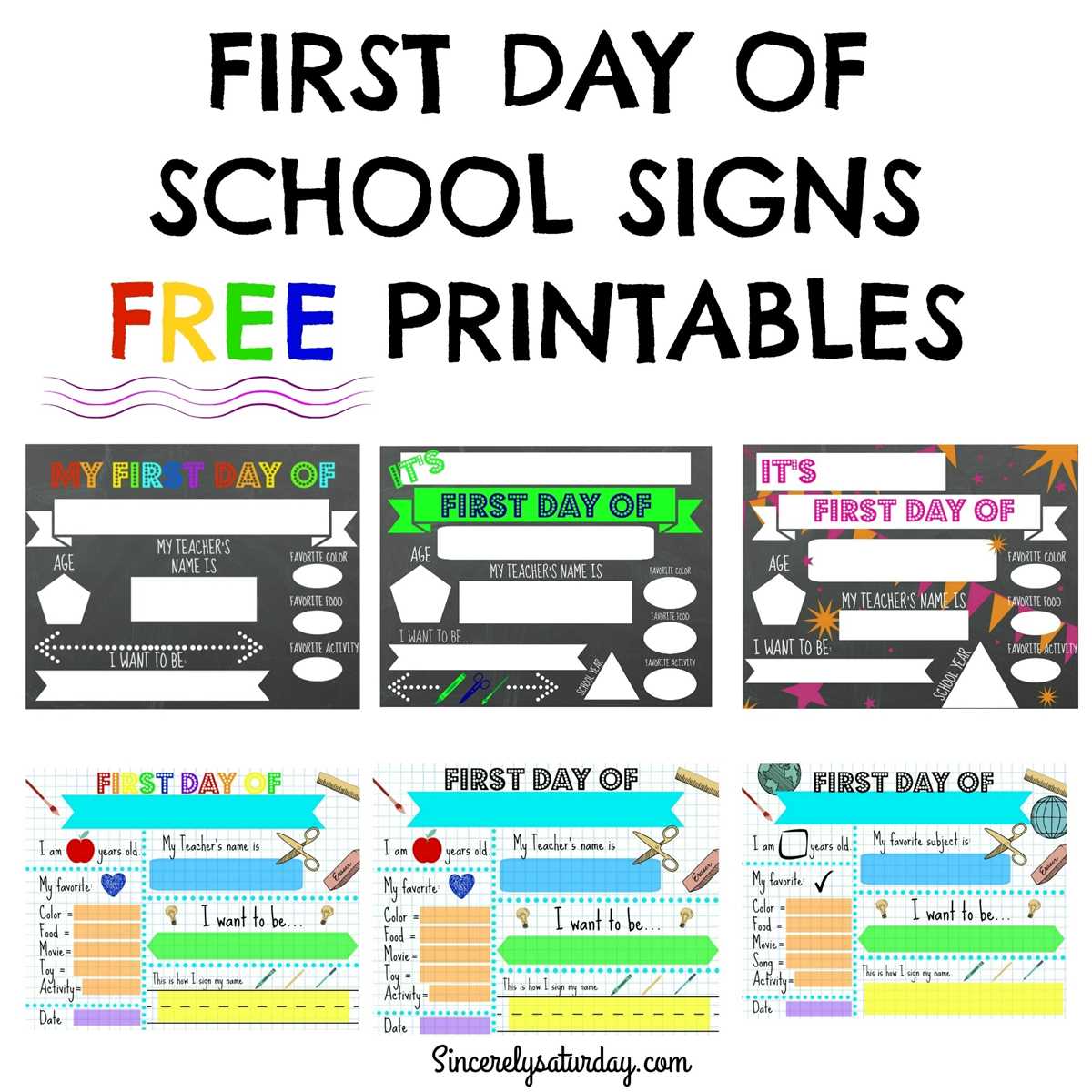 first day of school sign printable free first day of school sign printable free