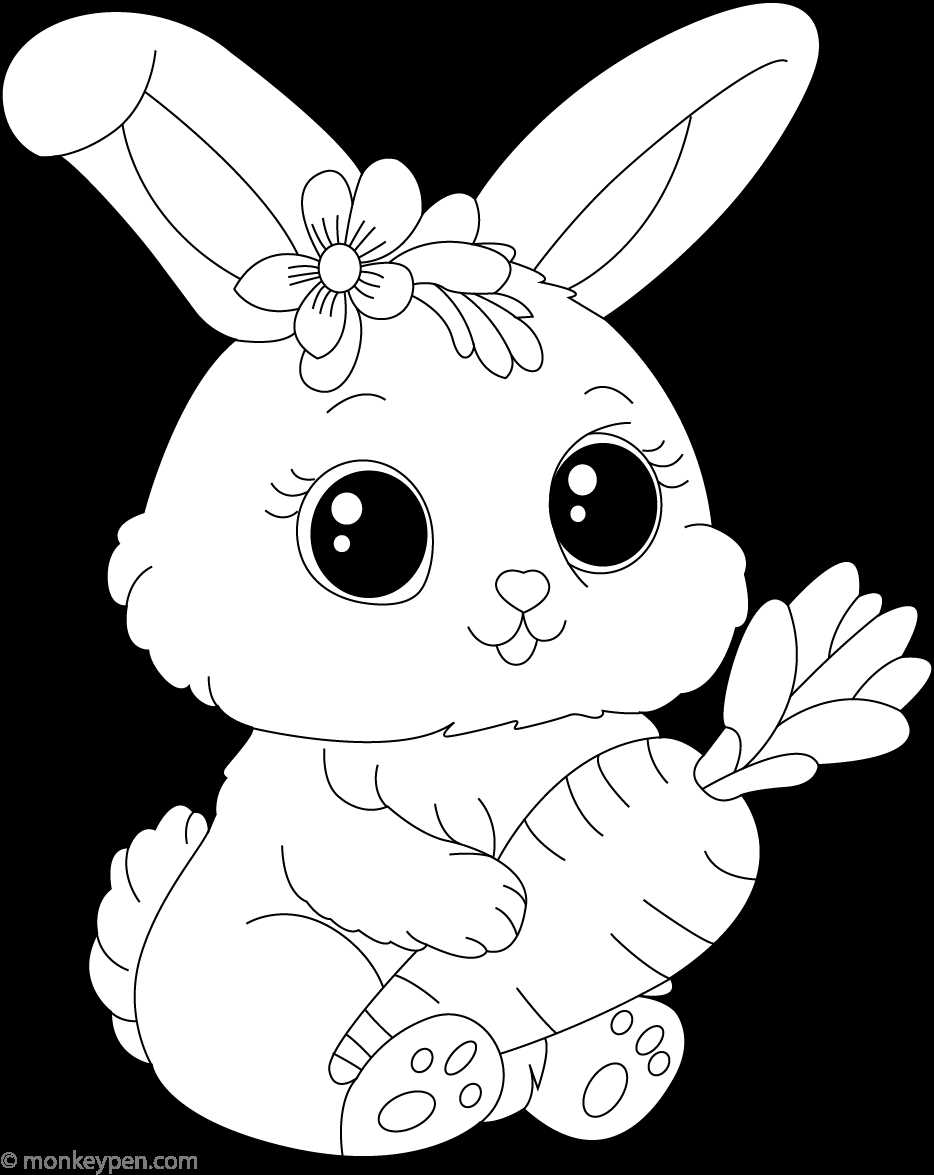rabbit printable coloring pages