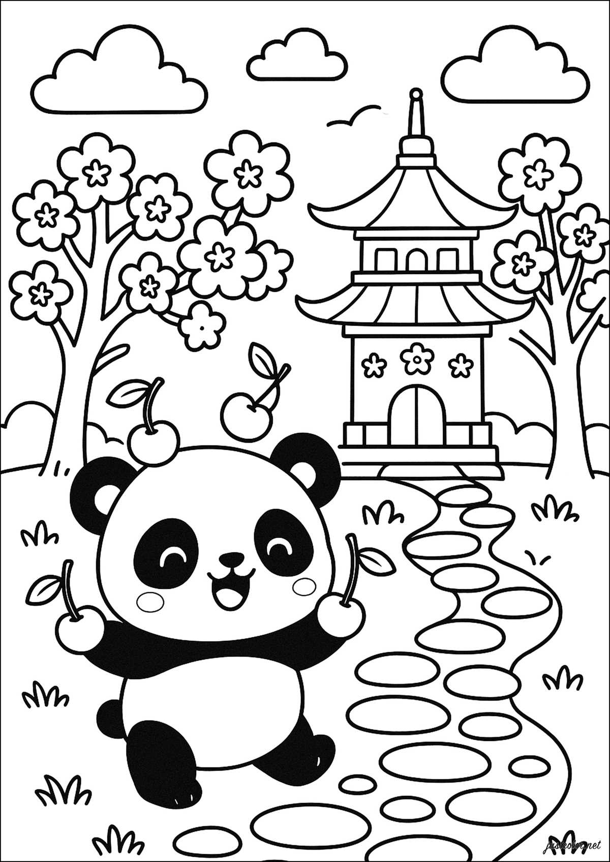 printable panda coloring pages