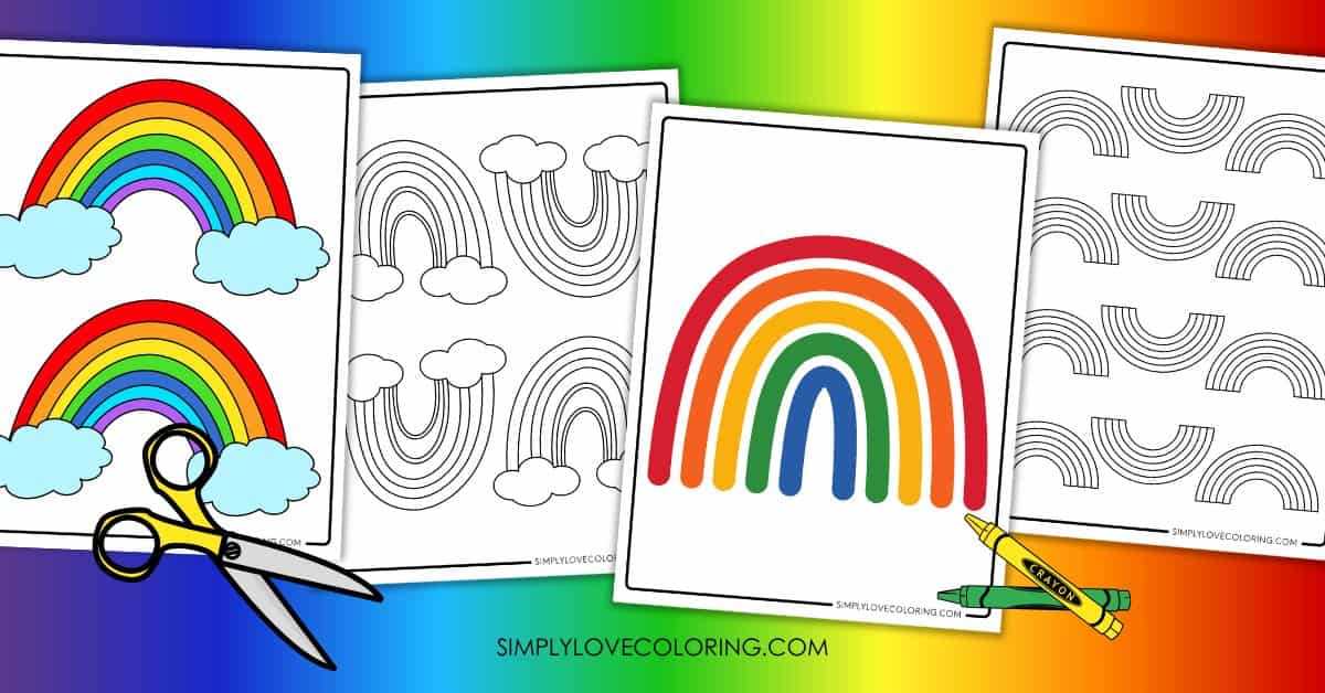 rainbow outline printable rainbow outline printable
