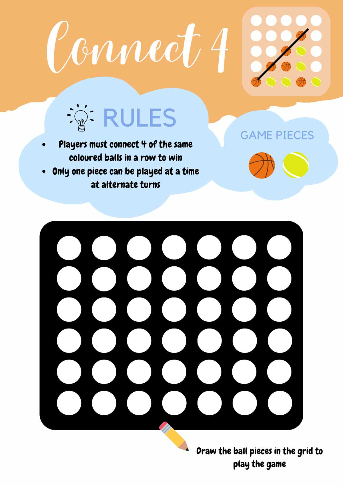 connect 4 printable connect 4 printable
