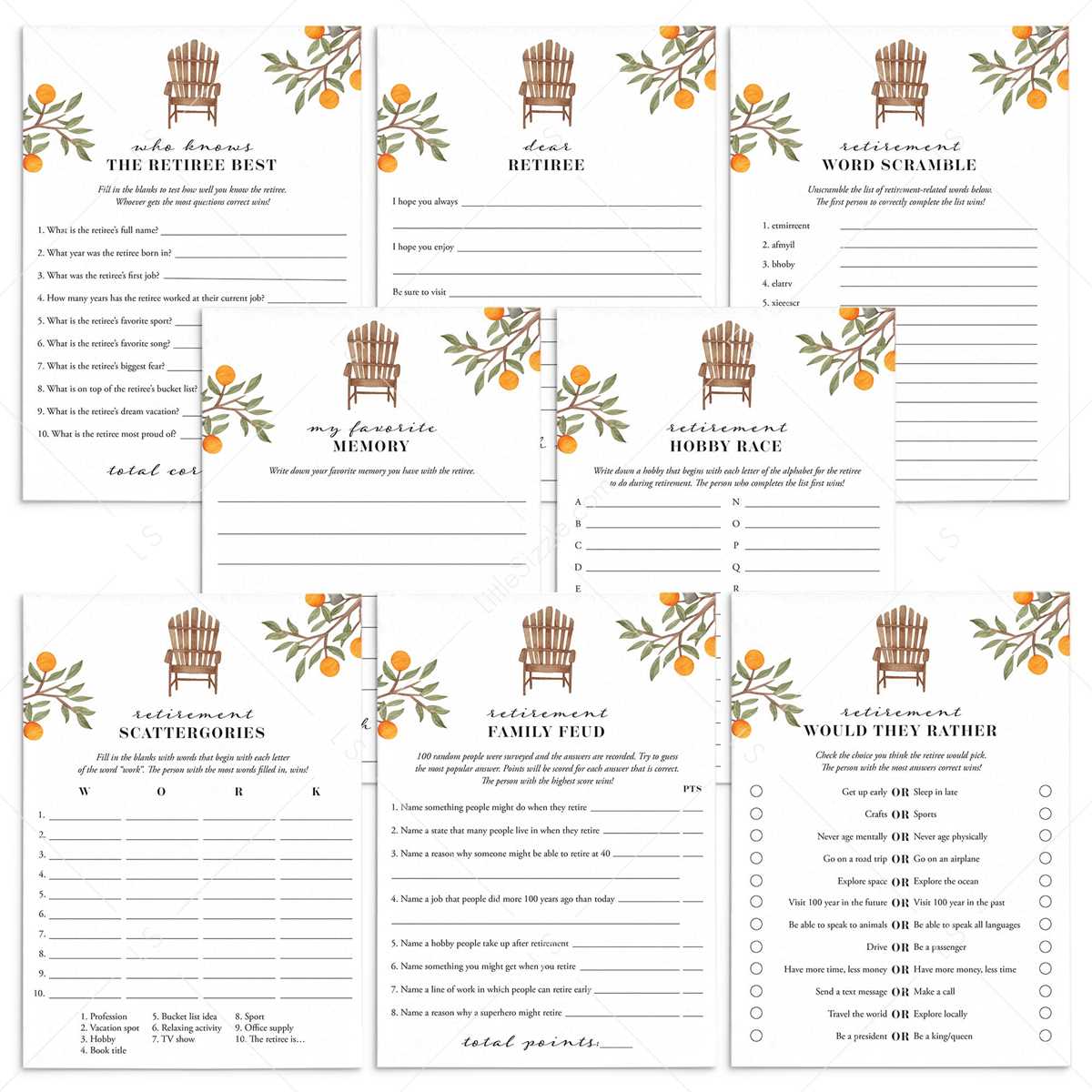 retirement party games free printable retirement party games free printable