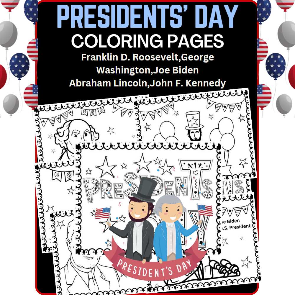free printable presidents day coloring pages
