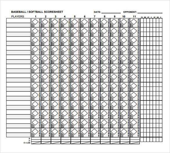 baseball scorecard free printable