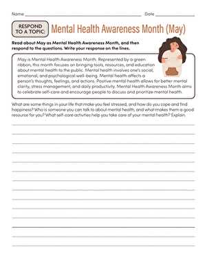 printable mental health activities printable mental health activities