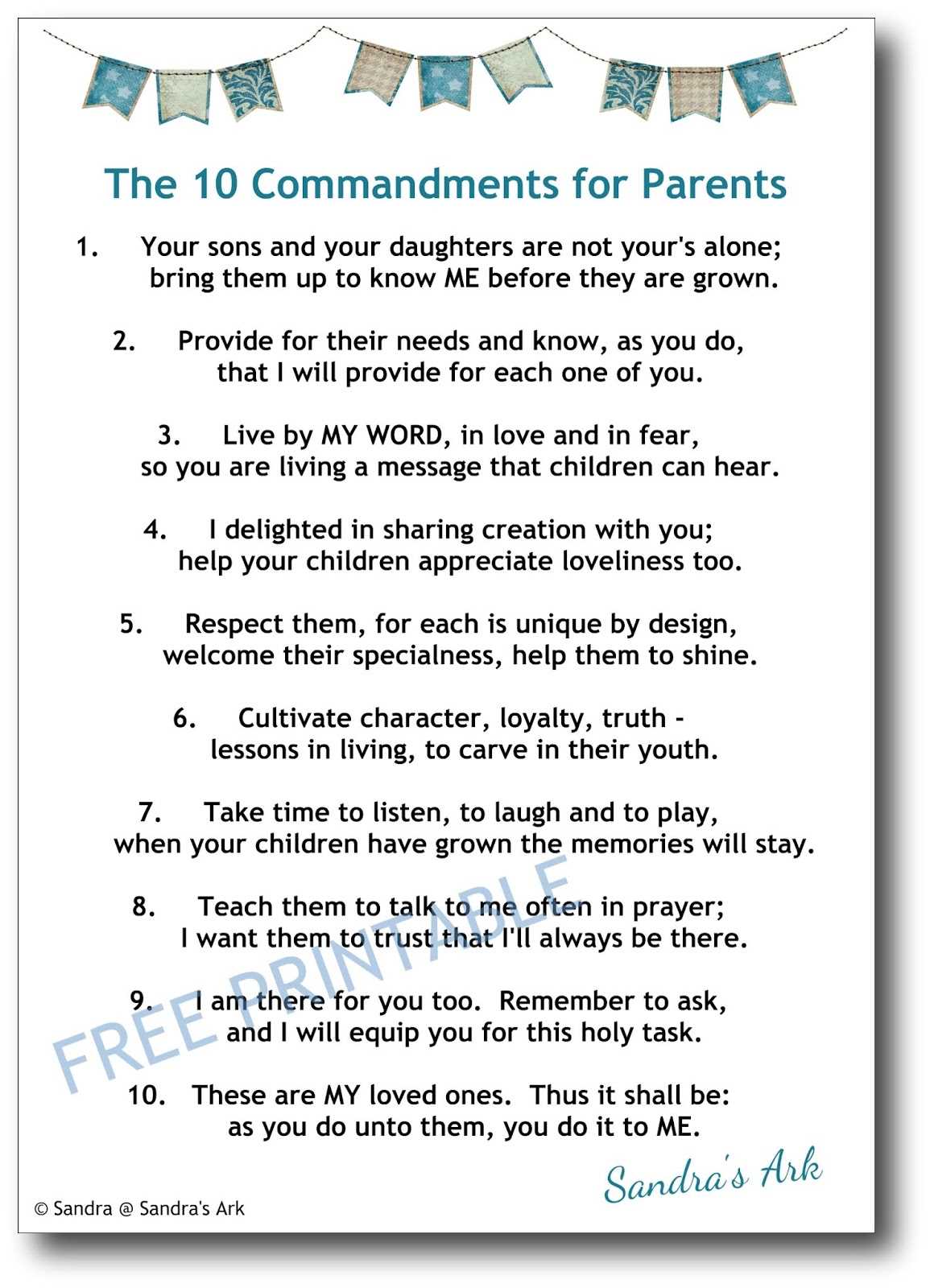 ten commandments free printables ten commandments free printables