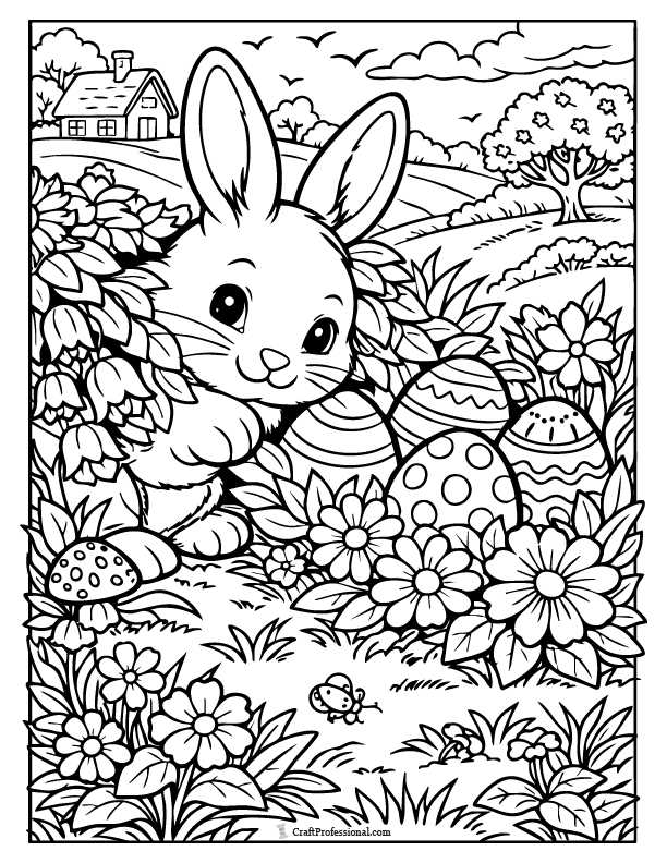 rabbit printable coloring pages