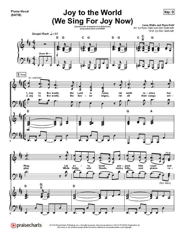 printable lyrics joy to the world