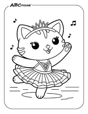 kitty coloring page free printable