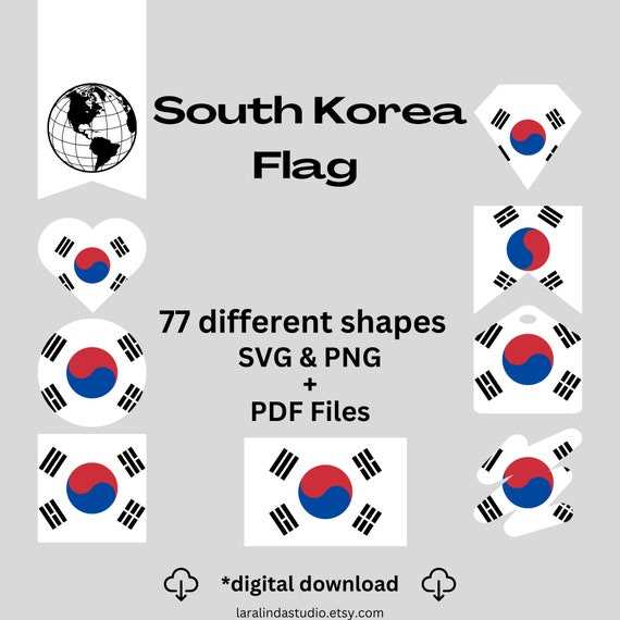 south korea flag printable
