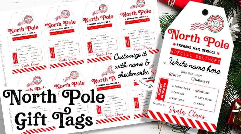 printable santa present tags