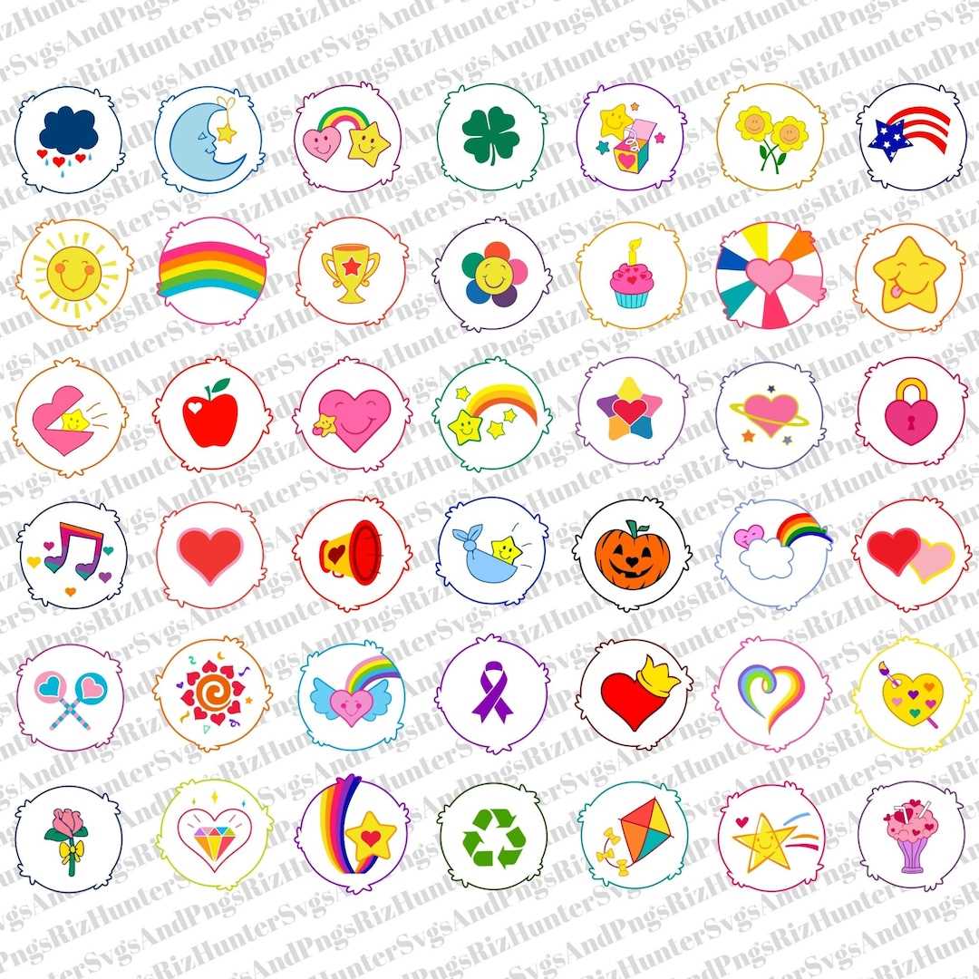 care bear printable belly badges care bear printable belly badges