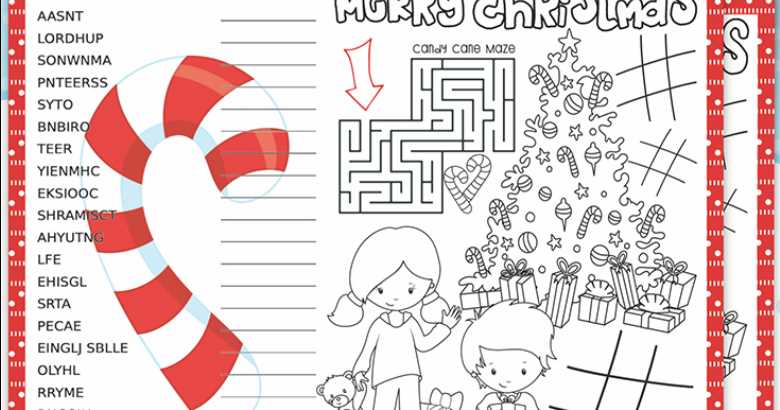 christmas printable placemats