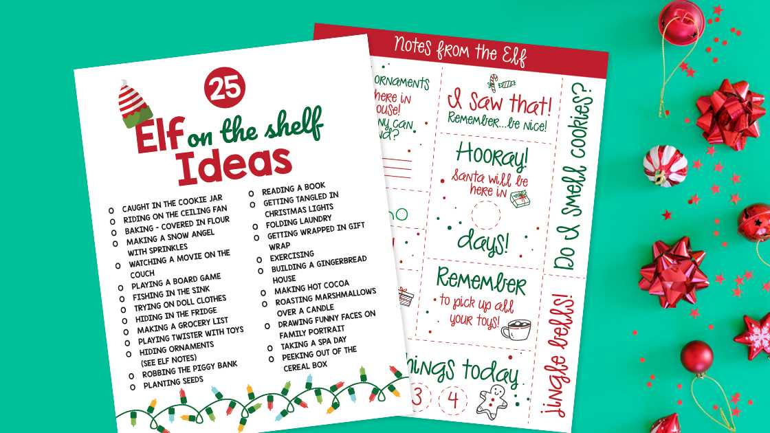 free printable elf on the shelf ideas free printable elf on the shelf ideas