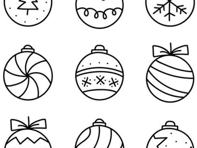 printable christmas ornament coloring pages