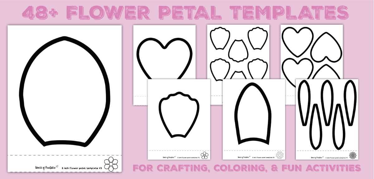 flower petal printable