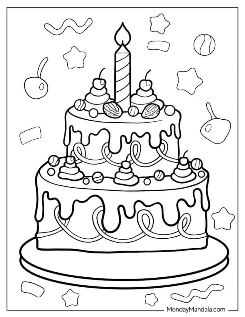 printable birthday cake template printable birthday cake template