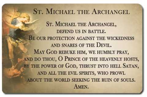saint michael the archangel prayer printable saint michael the archangel prayer printable