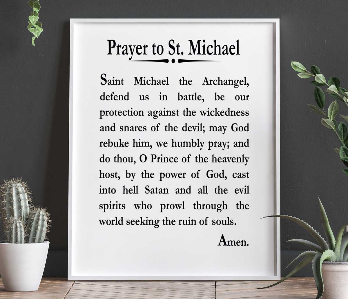 saint michael the archangel prayer printable saint michael the archangel prayer printable