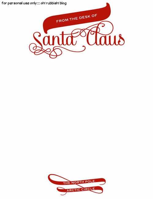 santa cam letter printable free